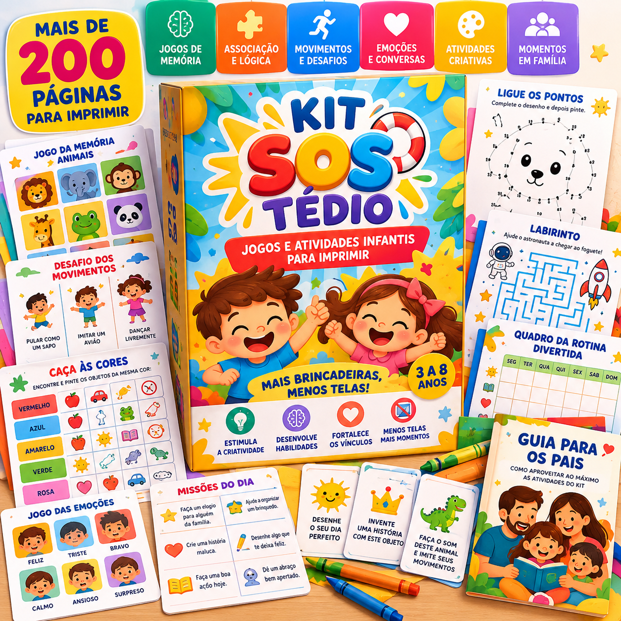 Imagem ilustrativa do Kit SOS Tédio enviada pelo vendedor