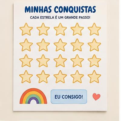 Prévia ilustrativa: Quadro de Pequenas Conquistas